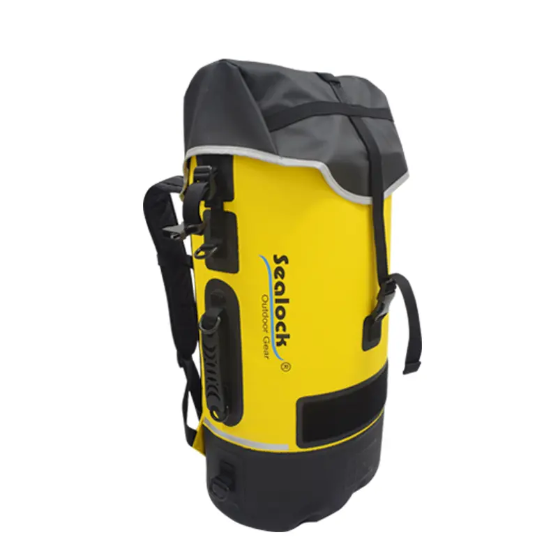45L / 55L / 65L IPX8 वाटरप्रूफ केभिङ ब्याकप्याक प्राकृतिक रबर सीलको साथ